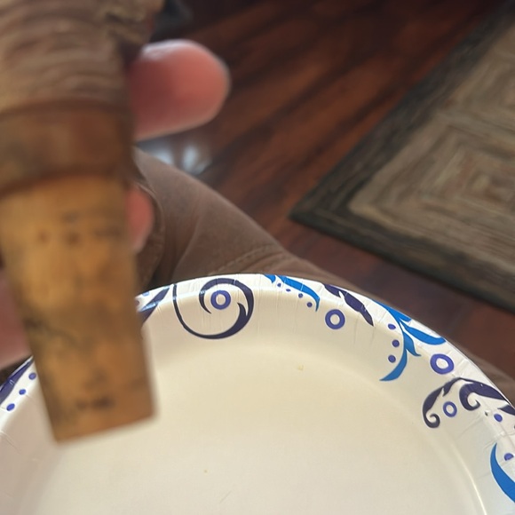 Vintage Anri hand carved Terrier wine stopper , with cork. - Picture 5 of 7